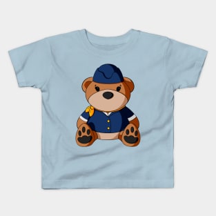 Female Pilot Teddy Bear Kids T-Shirt